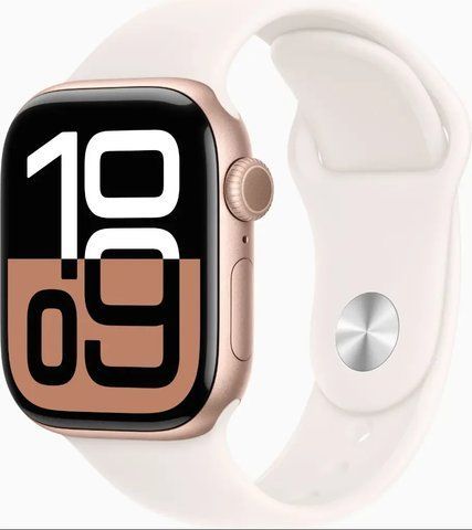 Смарт-часы Apple Watch 10 Series GPS 46мм Rose Gold Aluminum Case | ремешок Light Blush Sport Band M/L MWWU3 фото