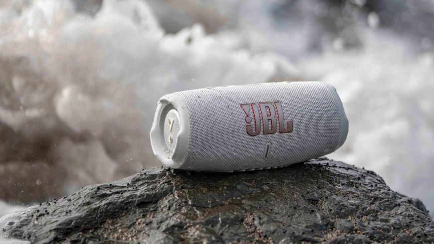 Портативная колонка JBL Charge 5 White - мощная Bluetooth акустика с водозащитой IP67 и функцией Powerbank JBLCHARGE5WHT фото