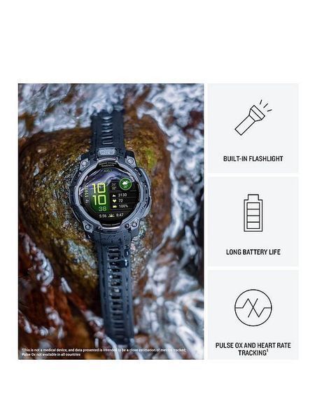 Смарт-часы Garmin Instinct 3 50мм Black AMOLED | GPS GLONASS Galileo, пульсометр SpO2, водостойкость 10 ATM 010-03020-03 фото