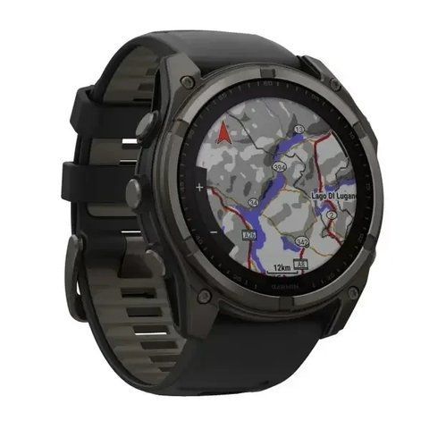 Смарт-часы Garmin Fenix 8 51мм Solar Sapphire | Carbon Gray DLC Titanium, GPS GLONASS Galileo Beidou QZSS 010-02907-10 фото