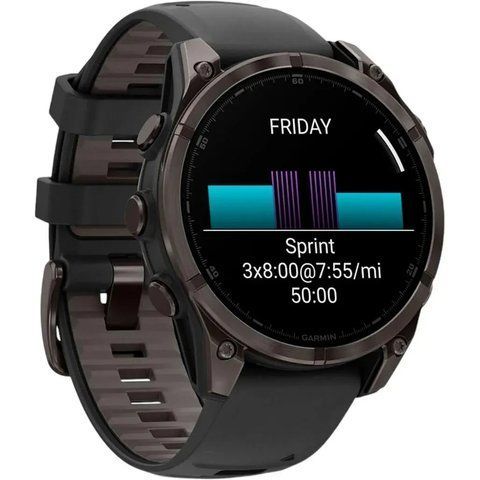 Смарт-часы Garmin Fenix 8 47мм AMOLED Sapphire | Carbon Gray DLC Titanium, Black/Pebble Gray, 32ГБ, водозащита 10 ATM NW60848 фото