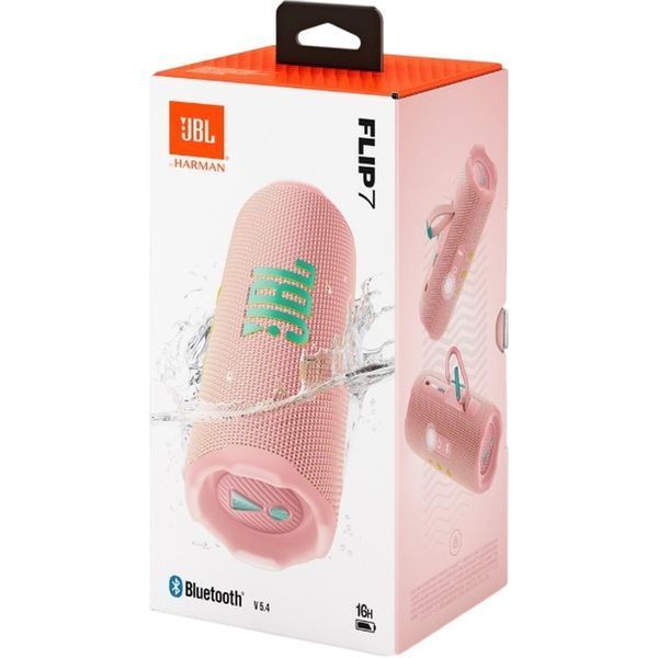 JBL Flip 7&nbsp;Pink &ndash; портативная Bluetooth-колонка с мощным звуком JBL Pro, AI Sound Boost, защитой IP68, 16 ч автономности JBLFLIP7PINK фото