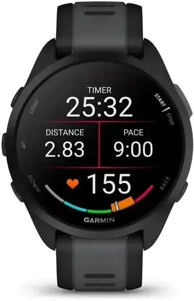 Смартгодинник Garmin Forerunner 165 GPS Black/Slate Gray 1.2" AMOLED, Водонепроникність 5 ATM 010-02863-30 фото