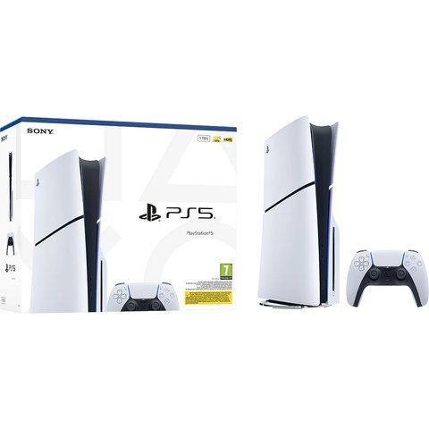 Sony PlayStation 5 Slim Digital Edition 1ТБ White, 8K, 4K 120Гц, DualSense, SSD, GDDR6 16ГБ, Wi-Fi, Bluetooth, ігрова приставка PlayStation 5 Slim 1TB фото