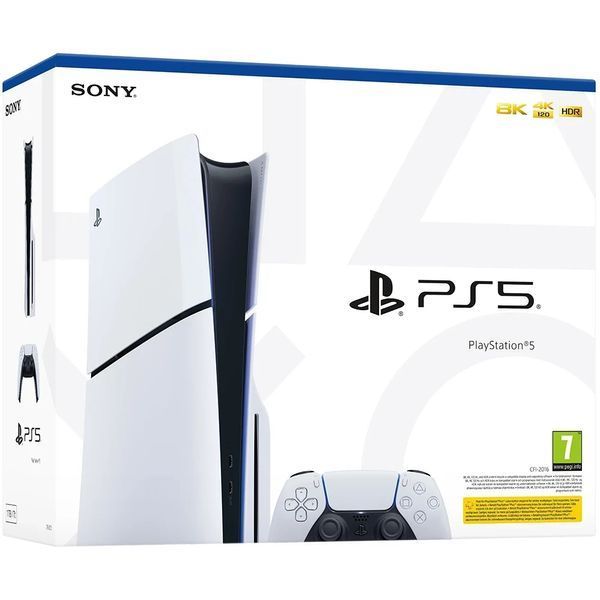 Sony PlayStation 5 Slim Digital Edition 1ТБ White, 8K, 4K 120Гц, DualSense, SSD, GDDR6 16ГБ, Wi-Fi, Bluetooth, ігрова приставка PlayStation 5 Slim 1TB фото
